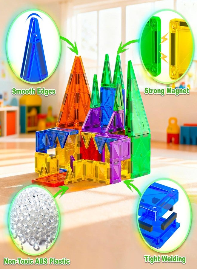 NEOROD Mini Magnetic Tiles Travel Set - Portable STEM Building Blocks for Quiet Play on The Go | Compact Magnet Toys & Road Trip Essentials | Educational Gift for Boys & Girls Ages 3+ - Image 2